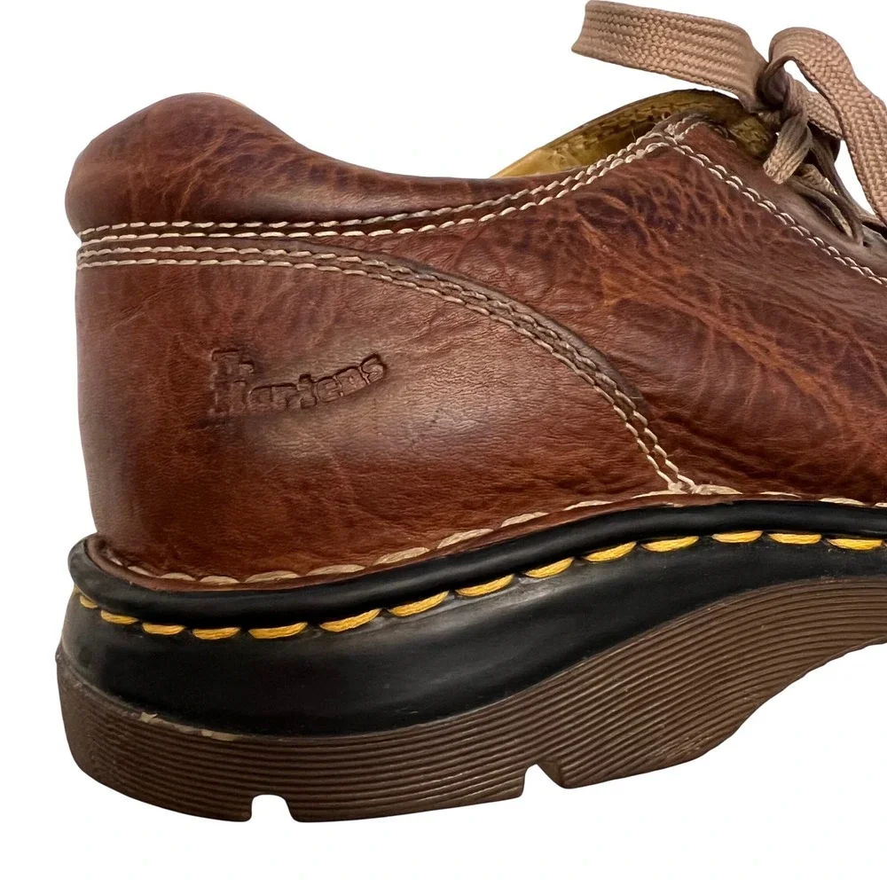 Dr. Martens Y2K Brown Leather Lace‎ Up Chunky Sole Oxford Shoes Men's Size 11